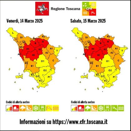 Allerta meteo, codice arancione 