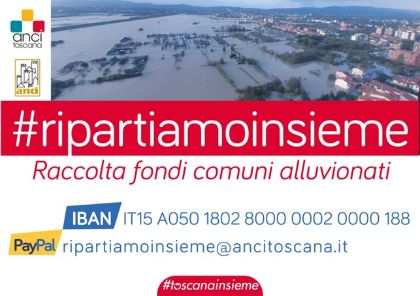 #Ripartiamoinsieme: Raccolta fondi per i comuni alluvionati