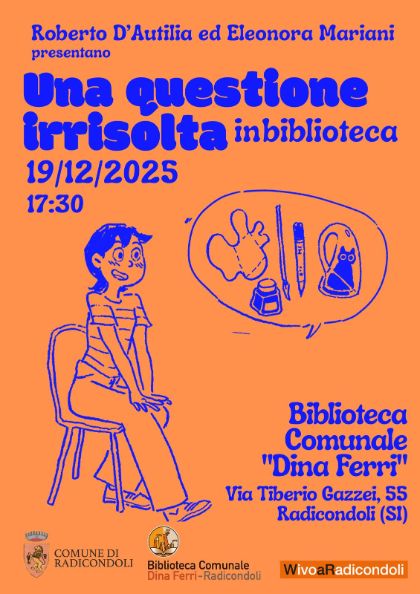 Venerdì 19 dicembre 2025, alle ore 17.30 presso la Biblioteca Comunale: presentazione del libro 