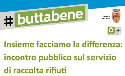 12 novembre 2025, ore 18.00 -  Incontro pubblico sul servizio di raccolta rifiuti