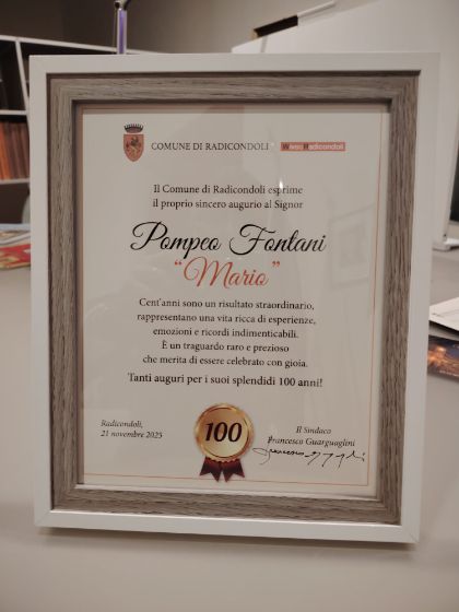 Due centenari a Radicondoli: l’omaggio del Comune.