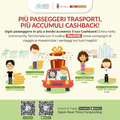 Dal 13 aprile, tutti in car pooling