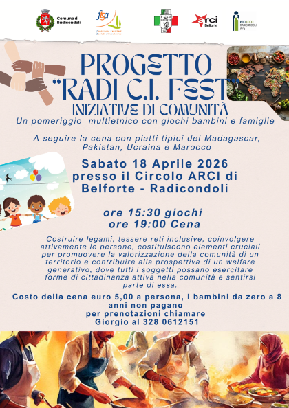 Sabato 18 Aprile 2026: Un pomeriggio multietnico con giochi bambini e famiglie presso il Circolo ARCI di Belforte