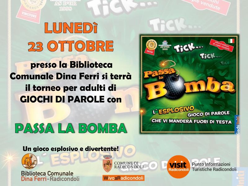 Passa la bomba 23 ottobre 2023