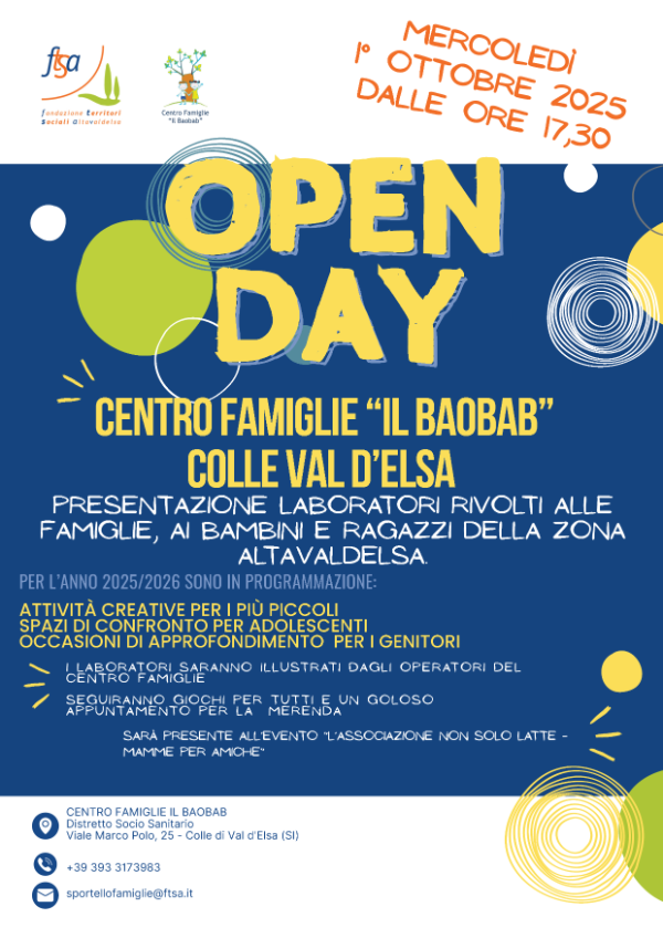 OPEN DAY CENTRO FAMIGLIE 2025